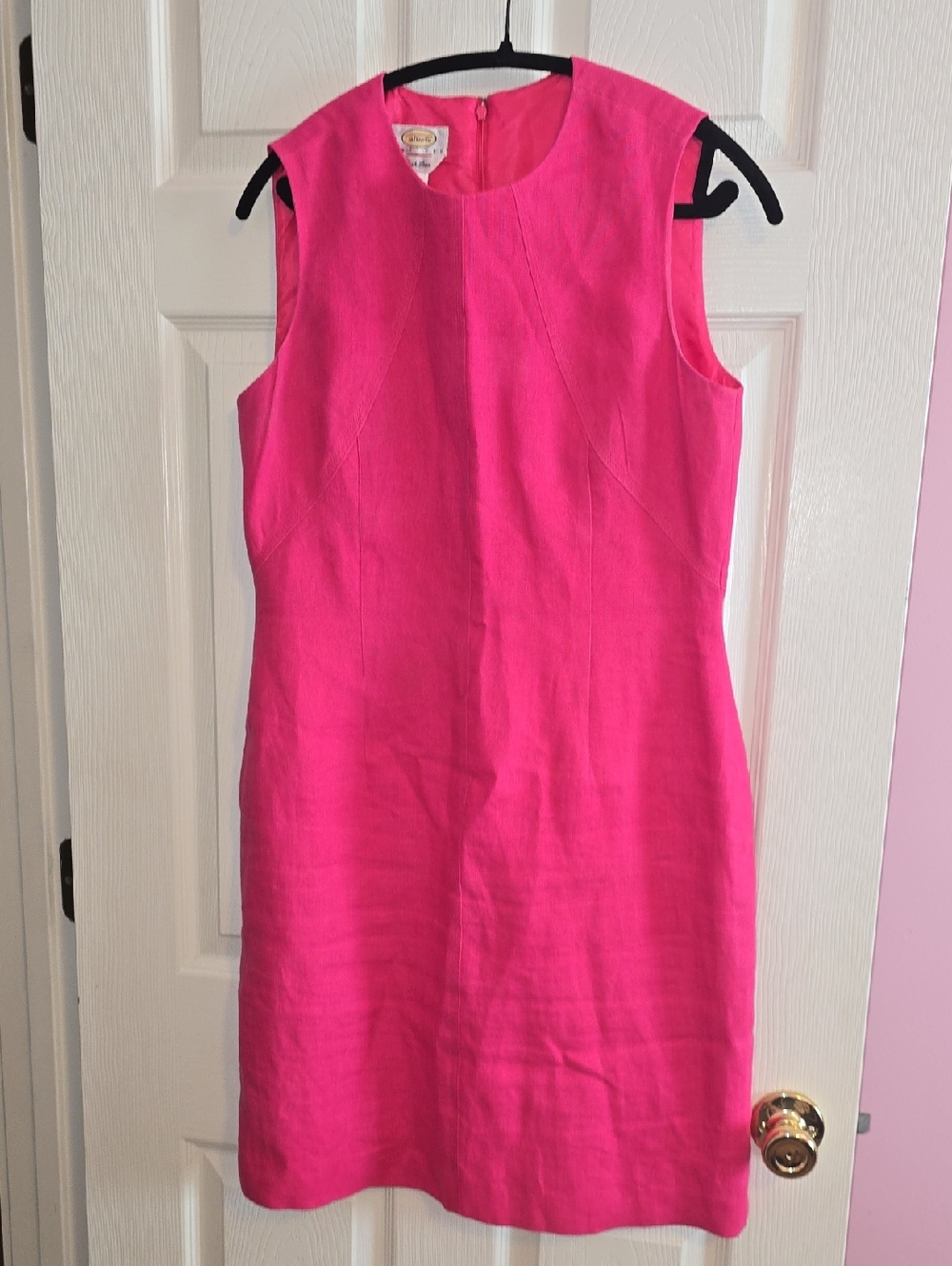 Talbots Hot Pink Sleeveless Midi Shift‎ Dress